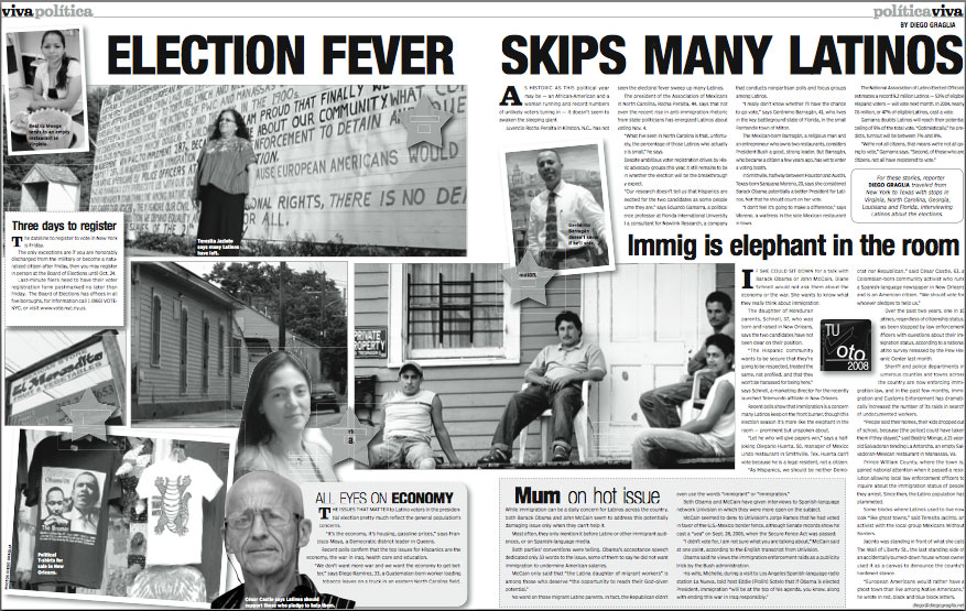 Coverage of the 2008 U.S. presidential election on the Daily News.