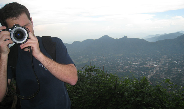 Tomando fotos en Tepoztlán, México.